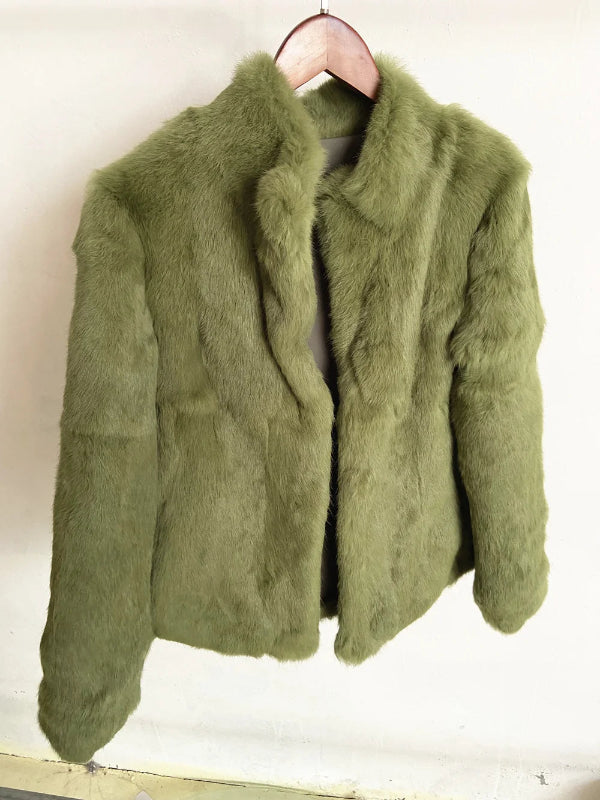 Casaco Feminino de Pele de Coelho Fancy Margaux
