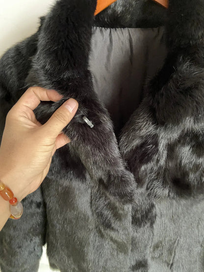 Casaco Feminino de Pele de Coelho Fancy Margaux