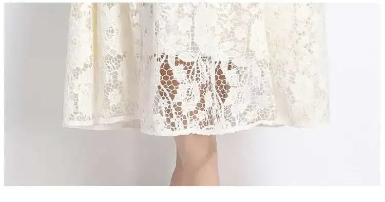 Vestido de Renda Longo Bordado Feminino Isadora