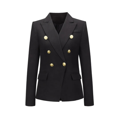 Blazer Feminino Majestic Gold – Alfaiataria com Botões Dourados
