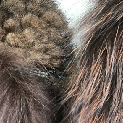 Xale de tricô de pele de vison real com gola de corte de pele de raposa, estola de capa frontal, xale branco coreano peludo luxuoso, inverno