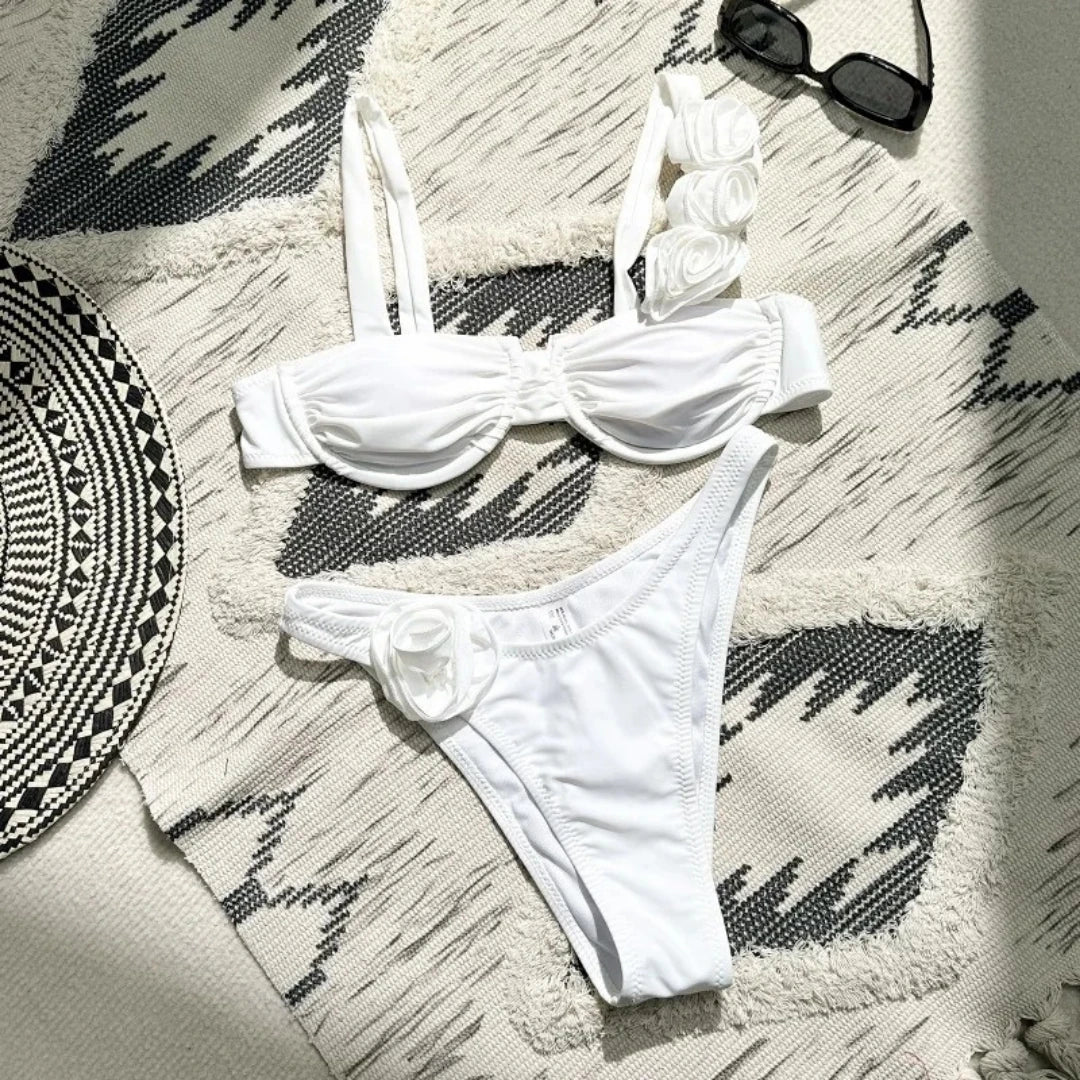 Biquíni Meia-Taça Branco Neve