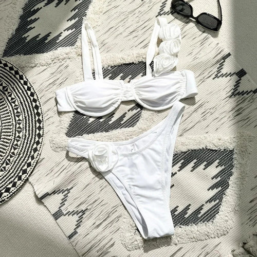 Biquíni Meia-Taça Branco Neve