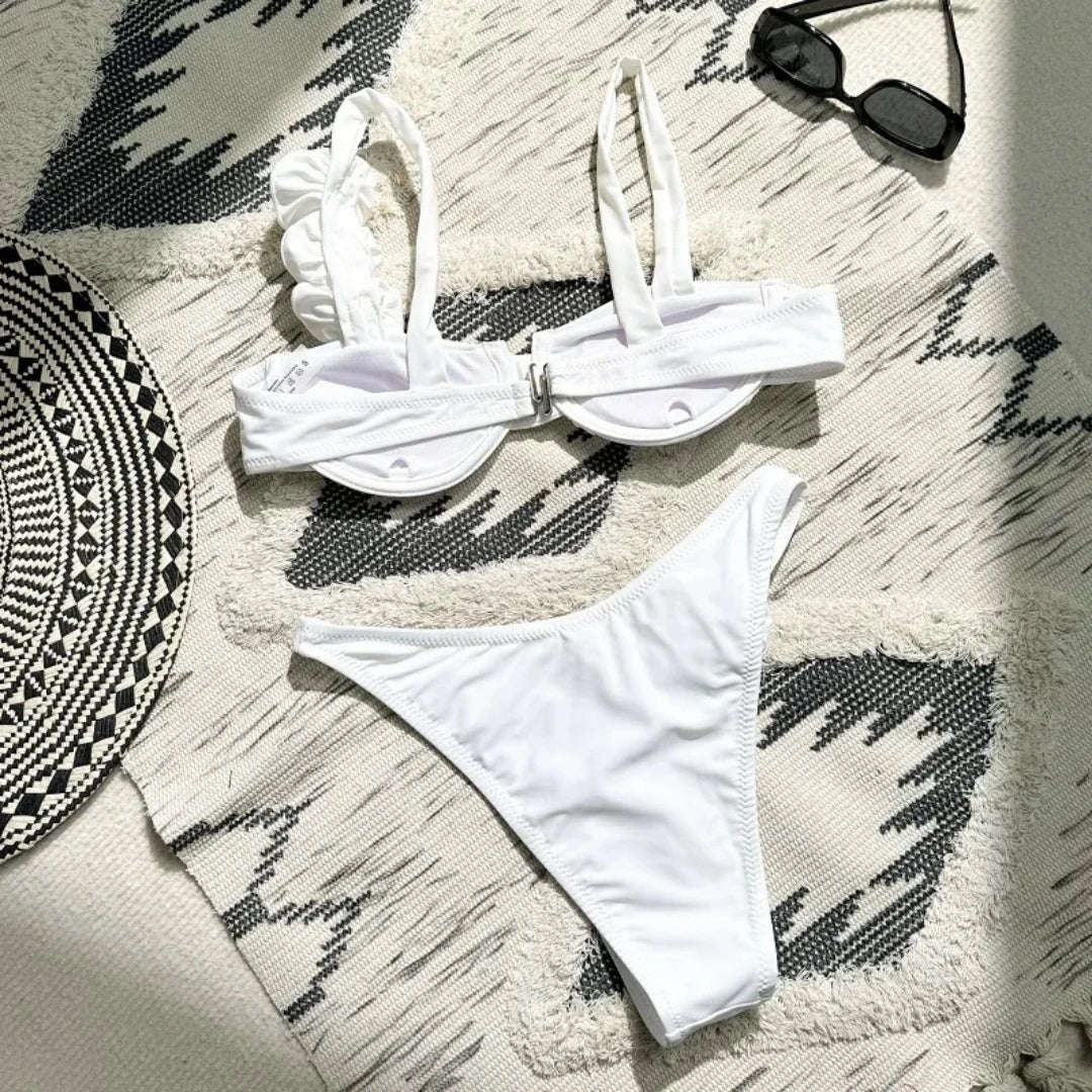 Biquíni Meia-Taça Branco Neve