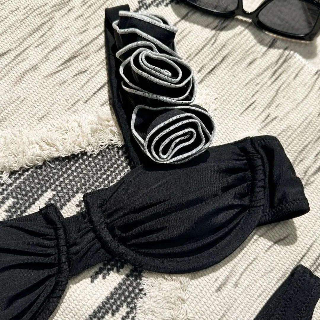 Biquíni Meia-Taça Preto Ébano