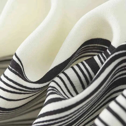 Blusa Chiffon Estampada Élise Marbre — Elegância Contemporânea com Leveza Absoluta