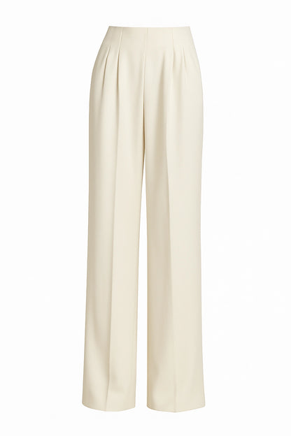 Calça de Cintura Alta e Perna Larga - AlmaChic