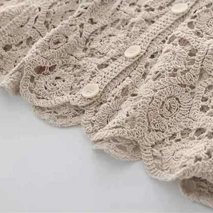 Cardigan de Crochê Rendado Lia Bohème – Leve, Versátil & Atemporal (Cópia)