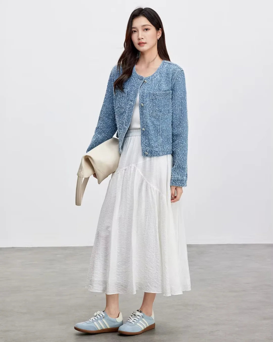 Casaco Tweed Feminino Charlotte – Alfaiataria Elegante para Outono e Inverno