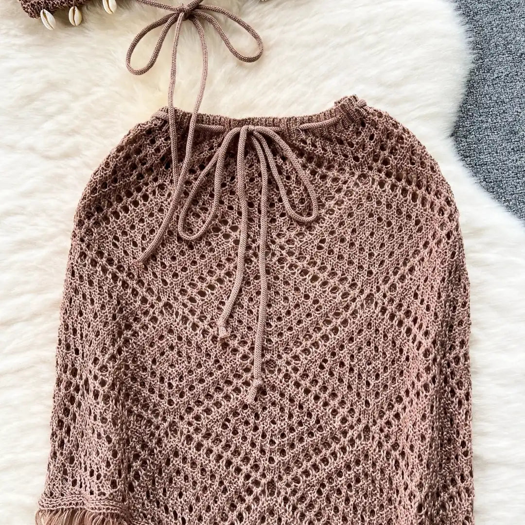 Saída de Praia Crochê Franja – Kaia