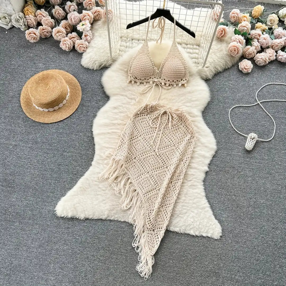 Saída de Praia Crochê Franja – Kaia