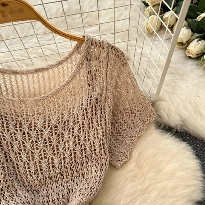 Saída de Praia Longa Tricot Rendado – Maelle
